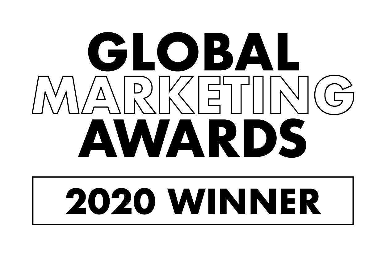 A graphic showing Bee Digital Marketing were winners at the Global Marketing Awards 2020.