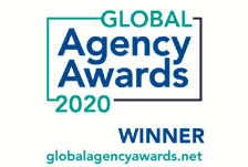 A graphic which shows that Bee Digital Marketing was a winner in the 2020 Global Agency Awards