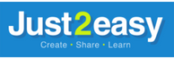 logo for the company "Just2Easy" who work with Bee Digital Marketing