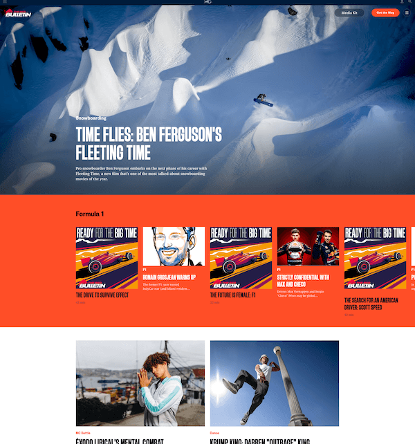 Red Bulls Red bulletin experience hub