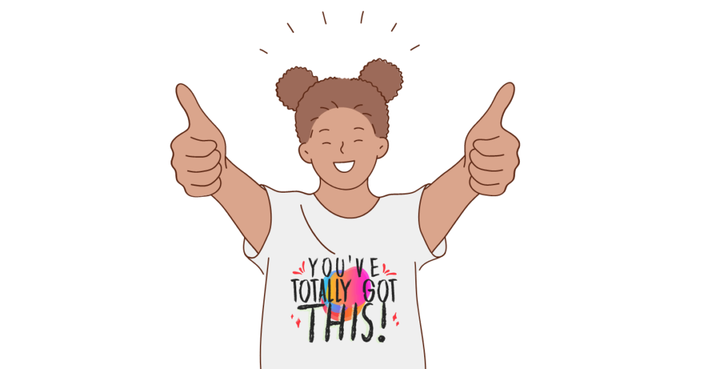 Happy person giving two thumbs up wearing a tshirt that says you got this - Bee Digital marketing agency