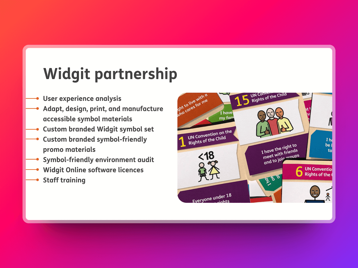Widgit - Symbol Friendly organisation - partnership - Bee Digital marketing