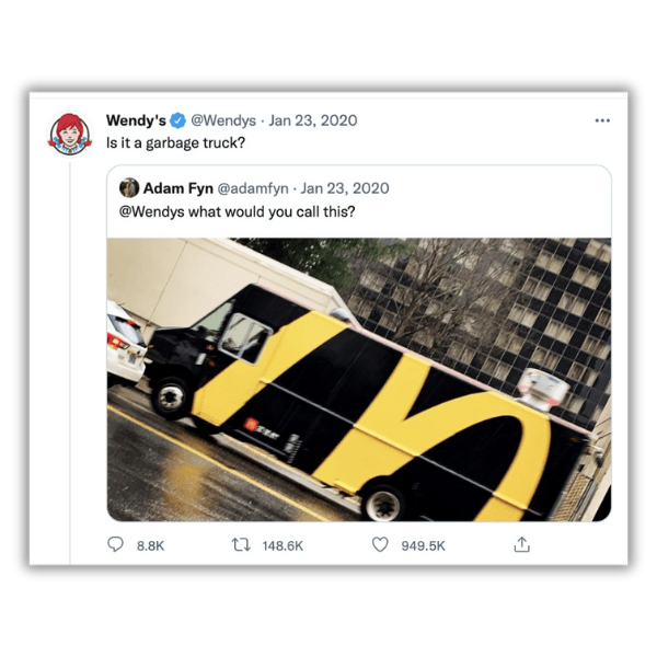 Wendys McDonalds clap back tweet