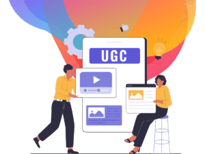 Illustration of a marketing agency developing UGC user generated content