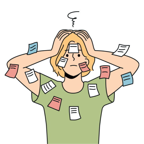 Too much to do illustration