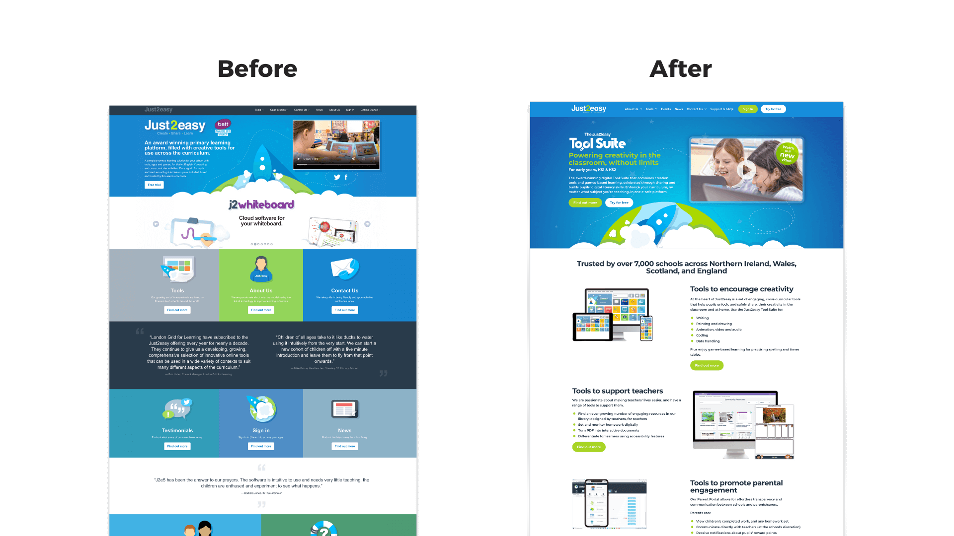 Just2Easy website design - Bee Digital
