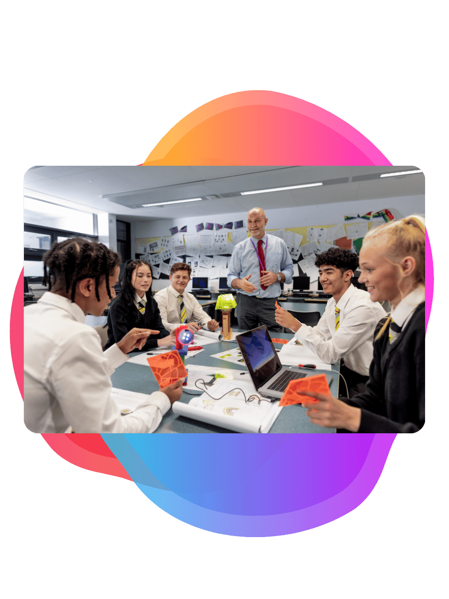 A group of students in a STEM lesson- Bee Digital - Education marketing agency