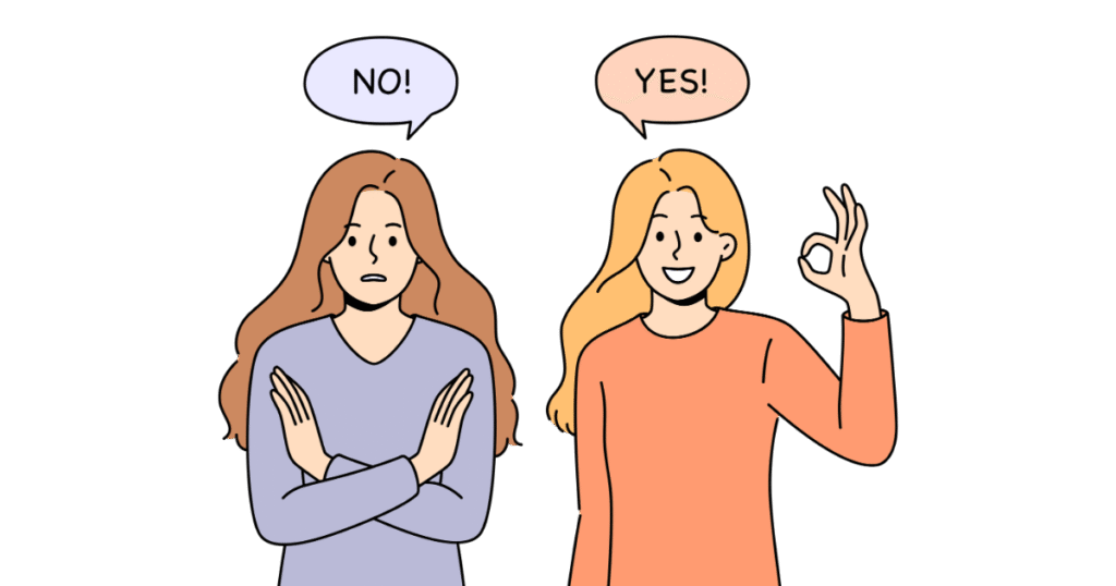 Illustration of two people disagreeing